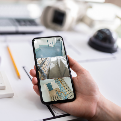 Las Vegas security camera feed on cell phone